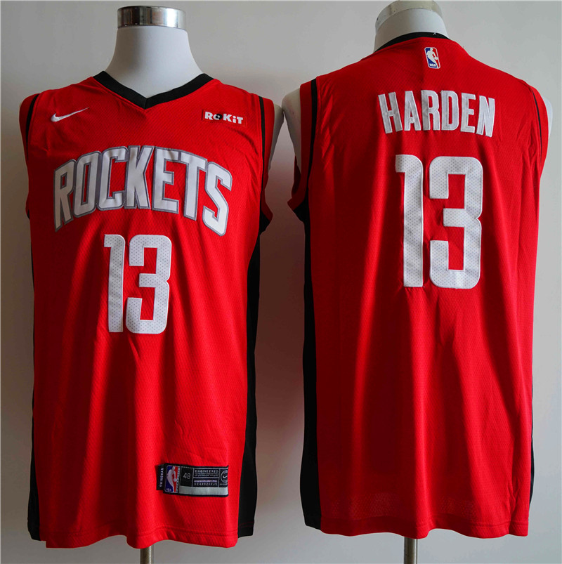 Men Houston Rockets 13 Harden Red Nike NBA Jerseys